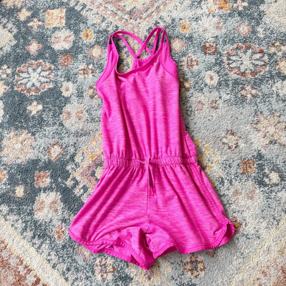 Girls 6X Pink Romper Jumpsuit Shorts